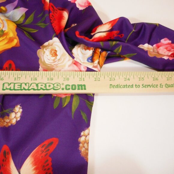 Disney Parks Women's size XL Peplum Jacket Tinker Bell Purple Floral Full Zip - Picture 6 of 11